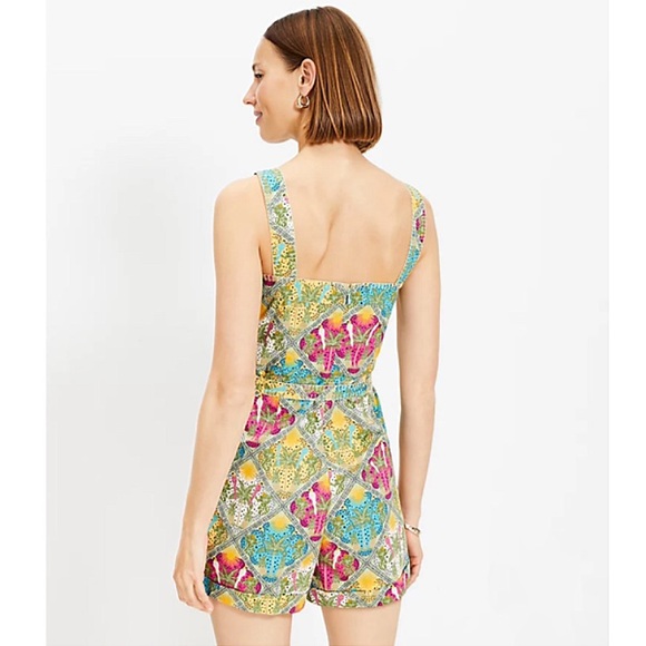 Loft Palm Tree Print Romper - Picture 3 of 10